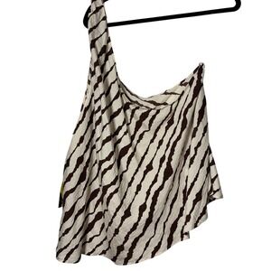 Future Collective Jenée Naylor One Shoulder Zebra Print Top Plus Sz‎  3X  Exotic